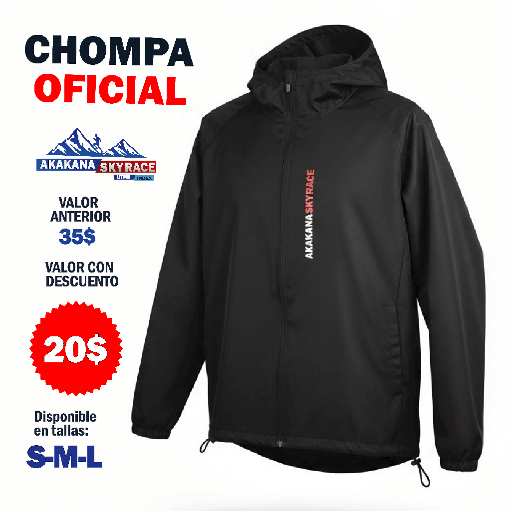 CHOMPA IMPERMEBALE-OFICIAL DEL AKAKANA SKY RACE